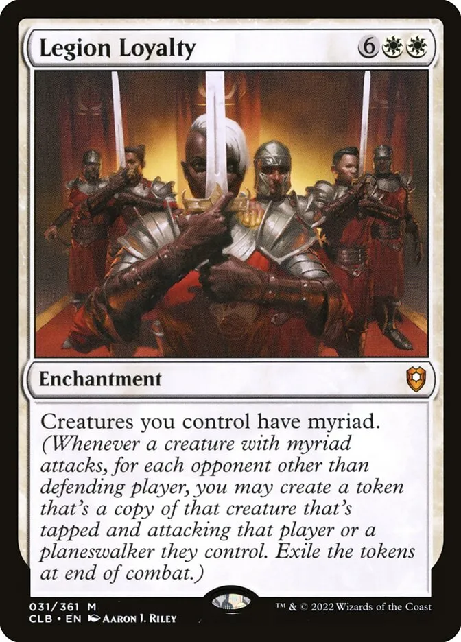 2022 Commander Legends: Battle for Baldur's Gate Legion Loyalty mythic #31 mythic card image