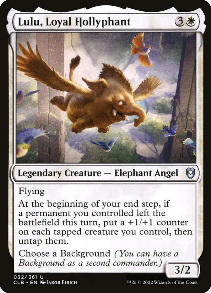 2022 Commander Legends: Battle for Baldur's Gate Lulu, Loyal Hollyphant uncommon #32 uncommon card image