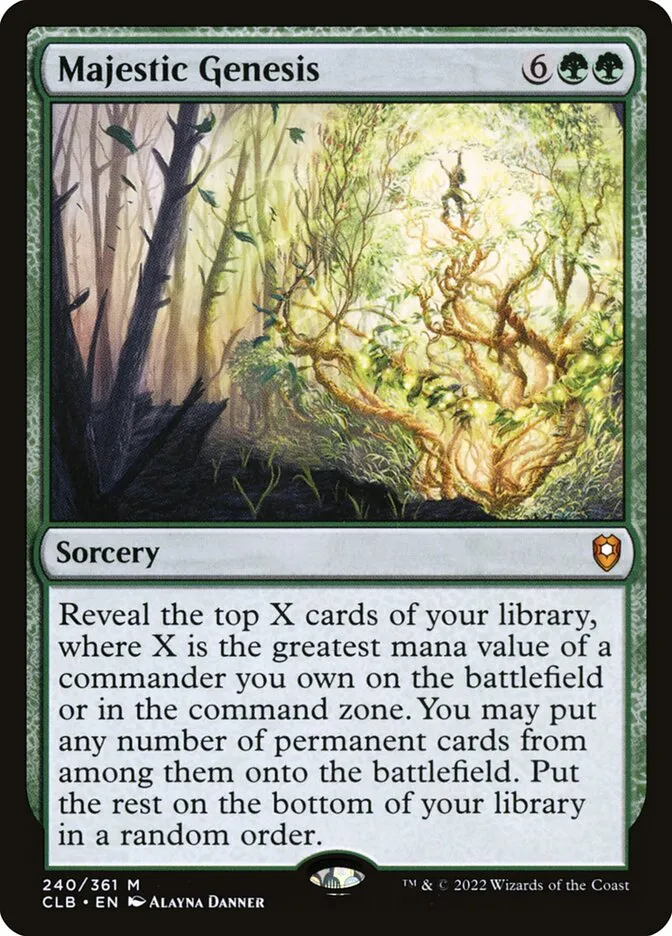 2022 Commander Legends: Battle for Baldur's Gate Majestic Genesis #240 mythic card image