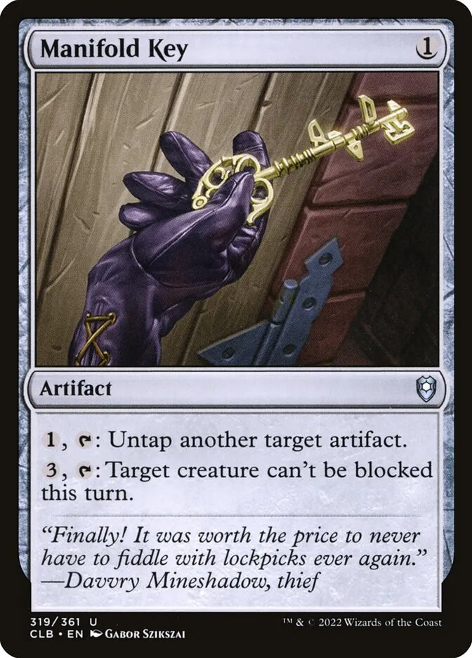 2022 Commander Legends: Battle for Baldur's Gate Manifold Key #319 uncommon card image