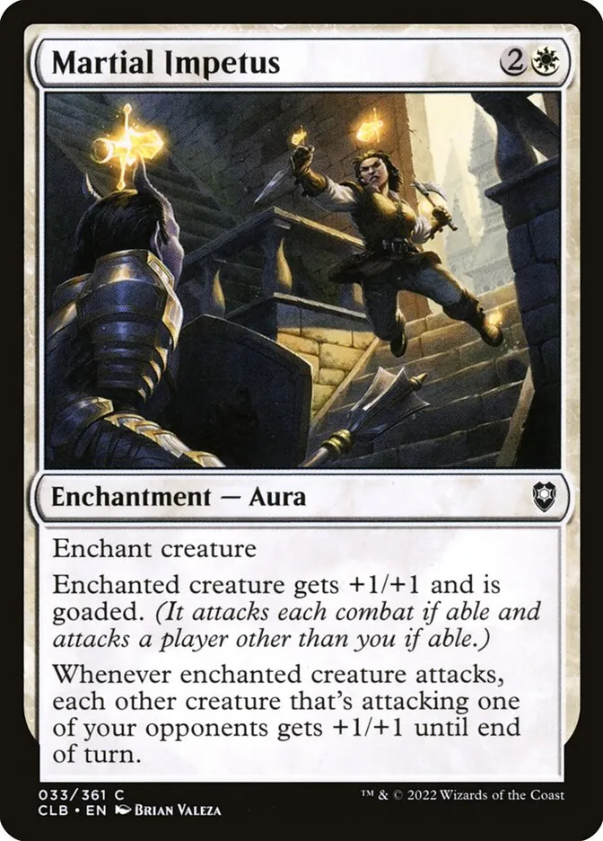 2022 Commander Legends: Battle for Baldur's Gate Martial Impetus common #33 common card image