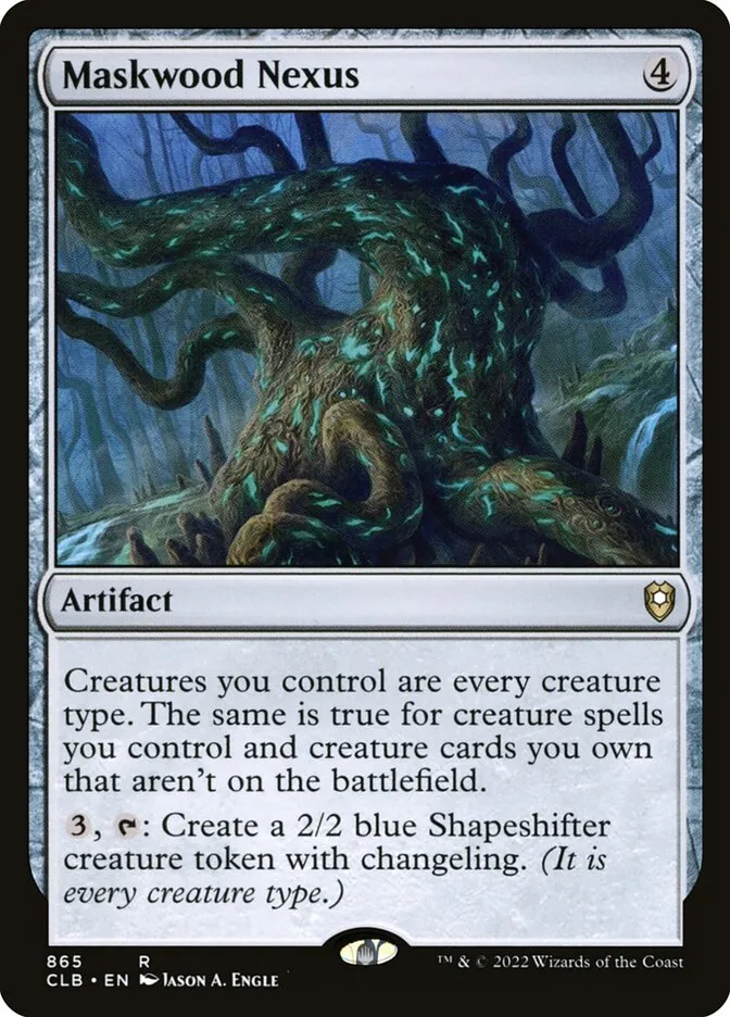 2022 Commander Legends: Battle for Baldur's Gate Maskwood Nexus #865 rare card image