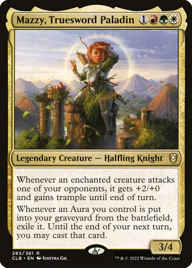 2022 Commander Legends: Battle for Baldur's Gate Mazzy, Truesword Paladin #283 rare card image
