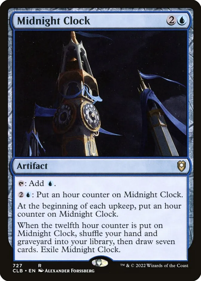 2022 Commander Legends: Battle for Baldur's Gate Midnight Clock #727 rare card image