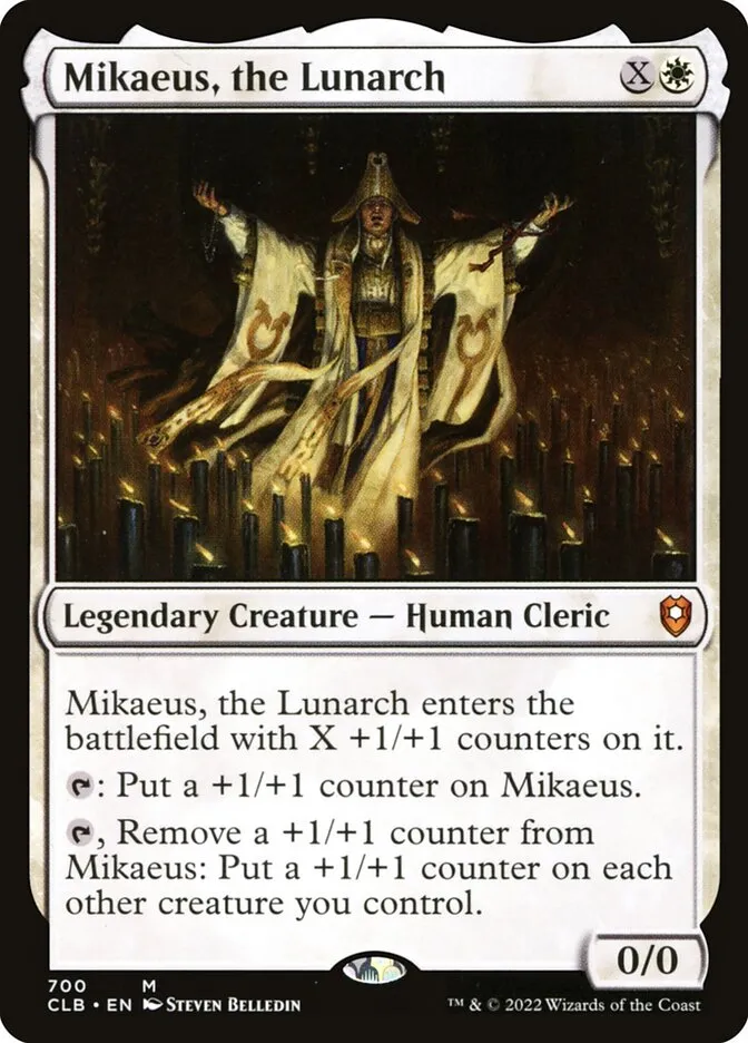 2022 Commander Legends: Battle for Baldur's Gate Mikaeus, the Lunarch #700 mythic card image
