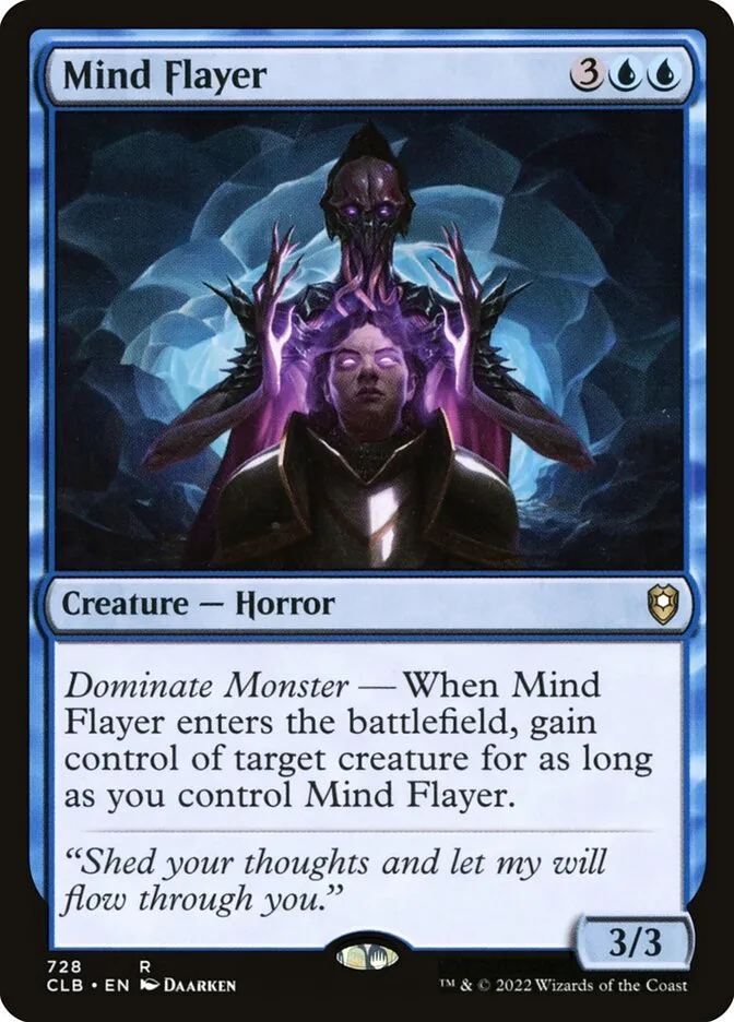 2022 Commander Legends: Battle for Baldur's Gate Mind Flayer #728 rare card image
