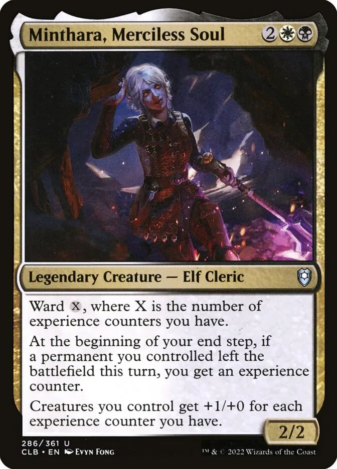 2022 Commander Legends: Battle for Baldur's Gate Minthara, Merciless Soul #286 uncommon card image