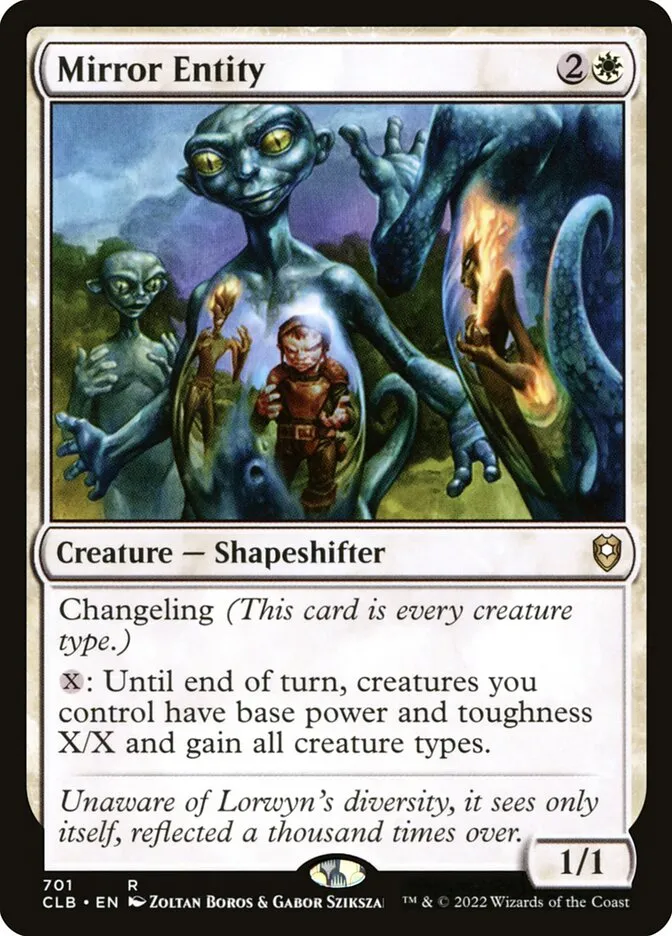 2022 Commander Legends: Battle for Baldur's Gate Mirror Entity #701 rare card image