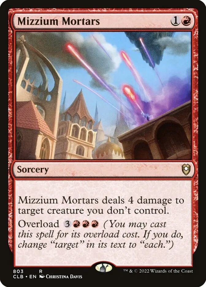 2022 Commander Legends: Battle for Baldur's Gate Mizzium Mortars #803 rare card image