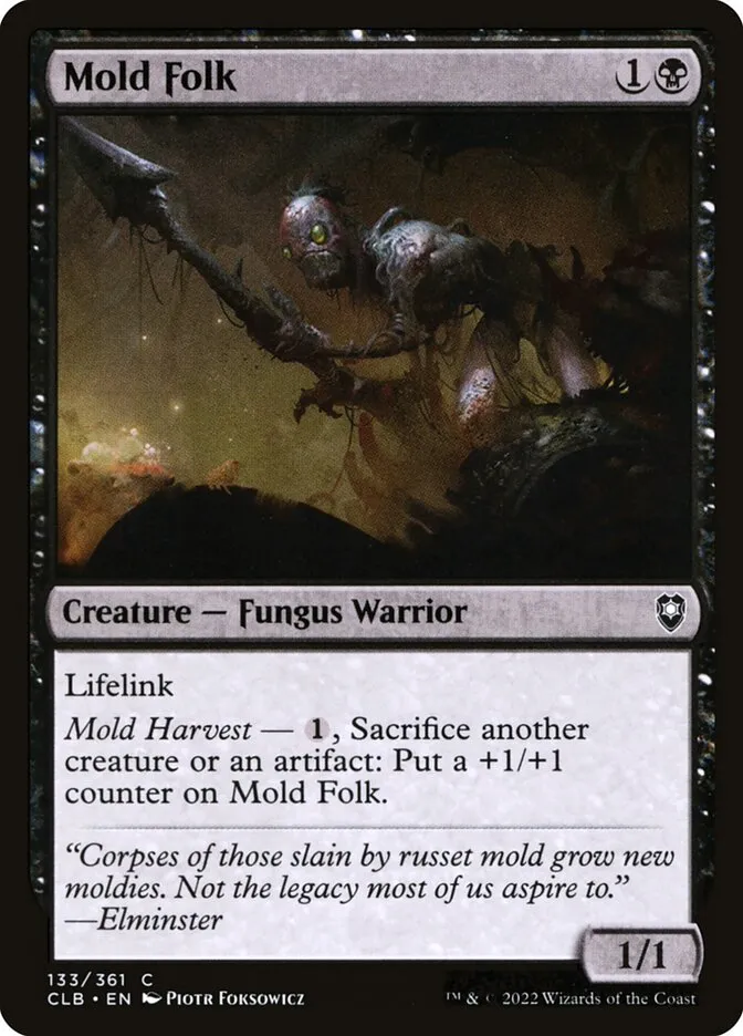 2022 Commander Legends: Battle for Baldur's Gate Mold Folk #133 common card image