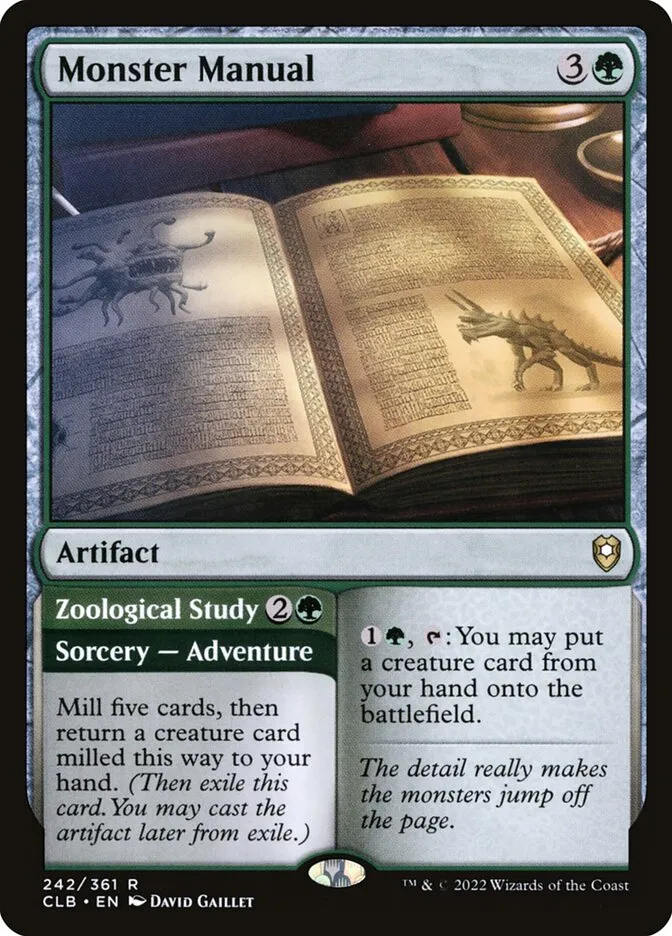 2022 Commander Legends: Battle for Baldur's Gate Monster Manual // Zoological Study #242 rare card image
