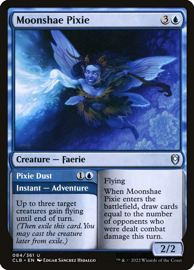 2022 Commander Legends: Battle for Baldur's Gate Moonshae Pixie // Pixie Dust uncommon #84 uncommon card image