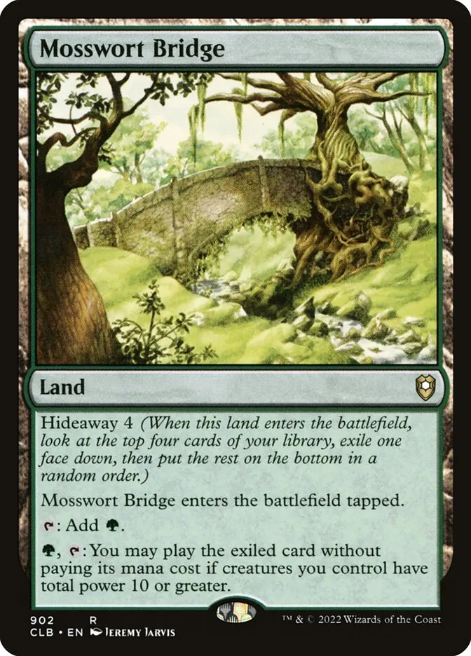 2022 Commander Legends: Battle for Baldur's Gate Mosswort Bridge #902 rare card image