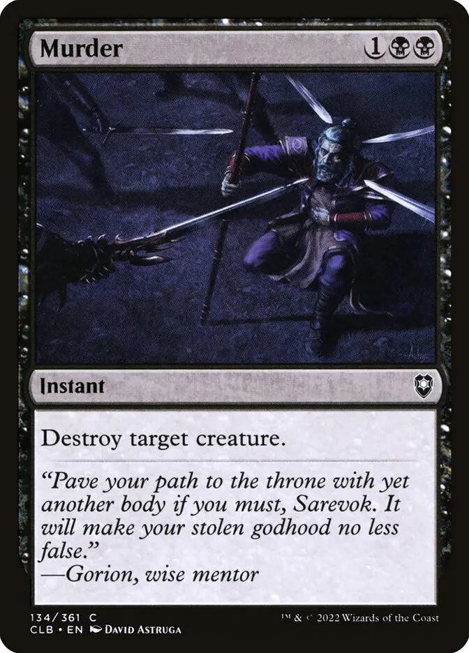 2022 Commander Legends: Battle for Baldur's Gate Murder #134 common card image