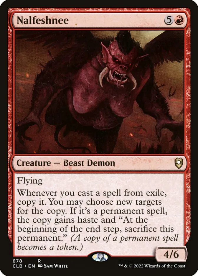2022 Commander Legends: Battle for Baldur's Gate Nalfeshnee #678 rare card image