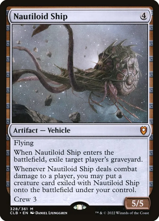 2022 Commander Legends: Battle for Baldur's Gate Nautiloid Ship #328 mythic card image