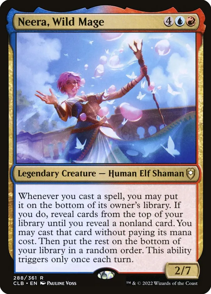 2022 Commander Legends: Battle for Baldur's Gate Neera, Wild Mage #288 rare card image