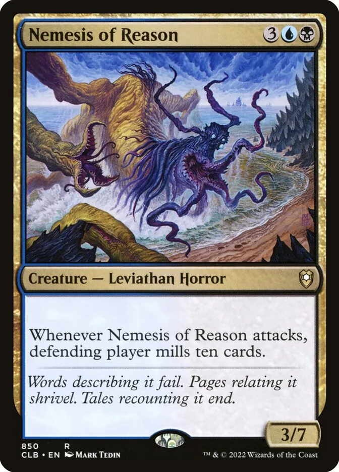 2022 Commander Legends: Battle for Baldur's Gate Nemesis of Reason #850 rare card image