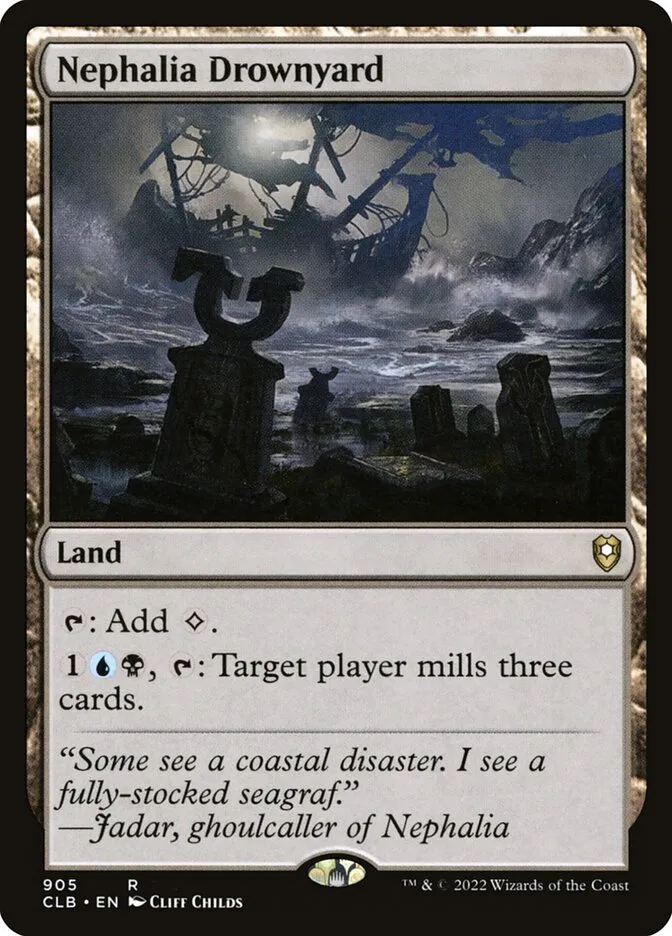 2022 Commander Legends: Battle for Baldur's Gate Nephalia Drownyard #905 rare card image