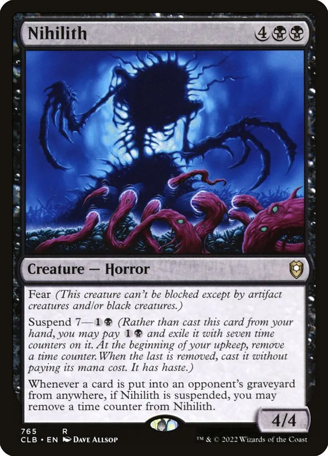 2022 Commander Legends: Battle for Baldur's Gate Nihilith #765 rare card image