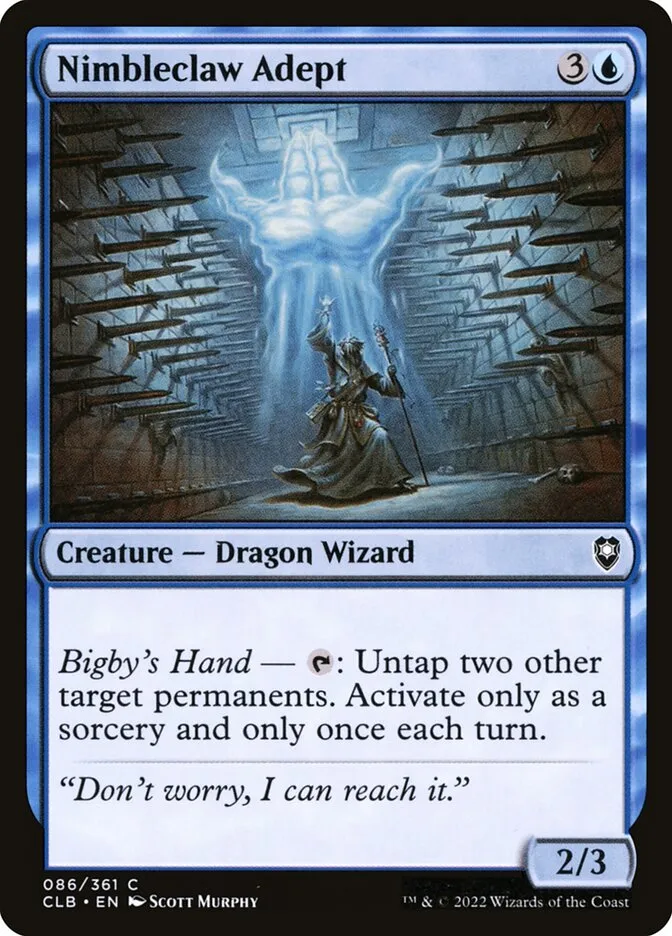 2022 Commander Legends: Battle for Baldur's Gate Nimbleclaw Adept #86 common card image