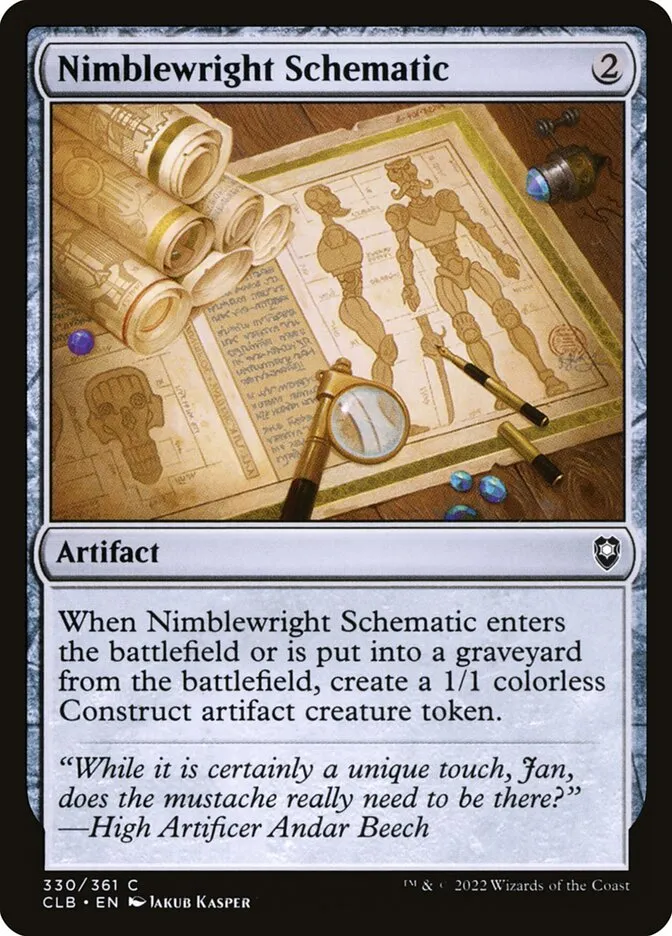 2022 Commander Legends: Battle for Baldur's Gate Nimblewright Schematic #330 common card image