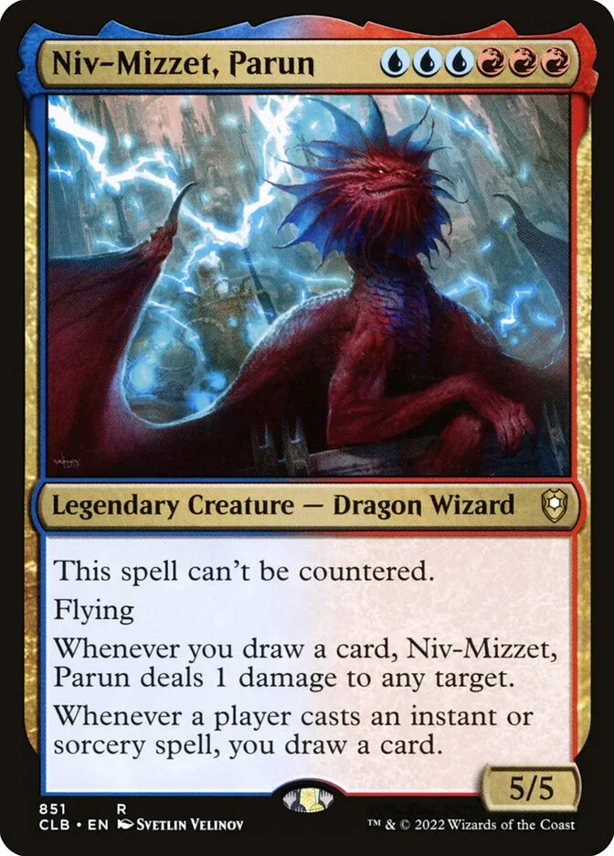 2022 Commander Legends: Battle for Baldur's Gate Niv-Mizzet, Parun #851 rare card image