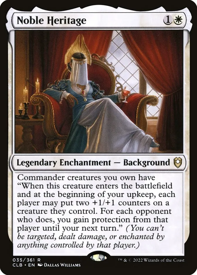 2022 Commander Legends: Battle for Baldur's Gate Noble Heritage rare #35 rare card image