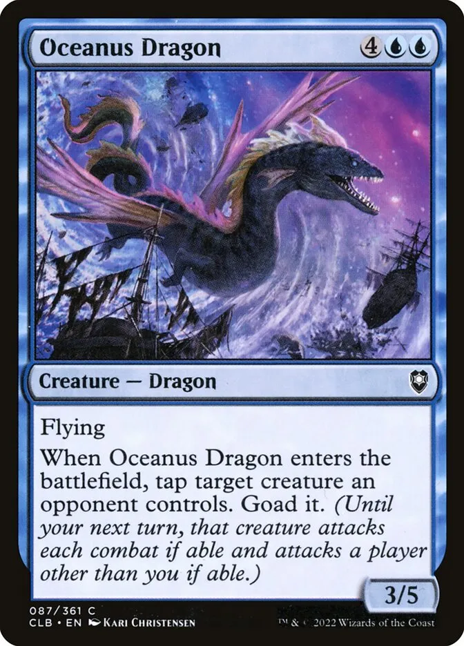 2022 Commander Legends: Battle for Baldur's Gate Oceanus Dragon #87 common card image