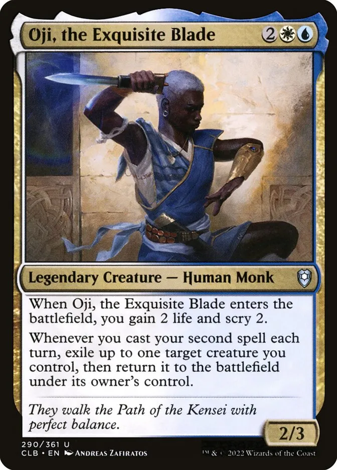 2022 Commander Legends: Battle for Baldur's Gate Oji, the Exquisite Blade #290 uncommon card image