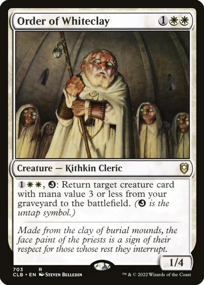 2022 Commander Legends: Battle for Baldur's Gate Order of Whiteclay #703 rare card image