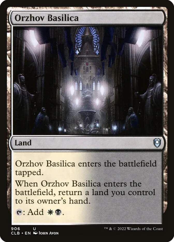 2022 Commander Legends: Battle for Baldur's Gate Orzhov Basilica #906 uncommon card image