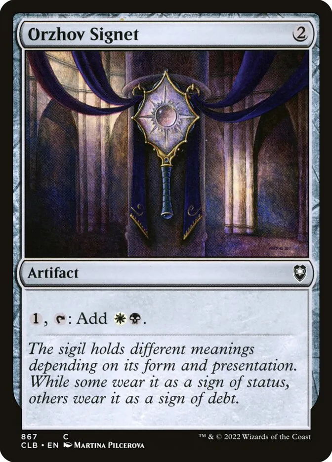 2022 Commander Legends: Battle for Baldur's Gate Orzhov Signet #867 common card image