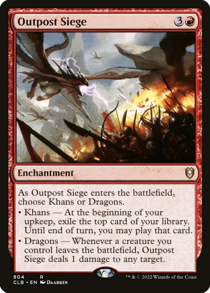 2022 Commander Legends: Battle for Baldur's Gate Outpost Siege #804 rare card image