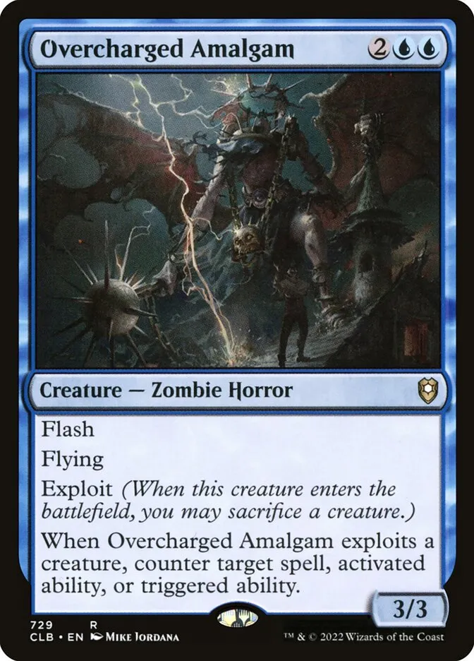 2022 Commander Legends: Battle for Baldur's Gate Overcharged Amalgam #729 rare card image