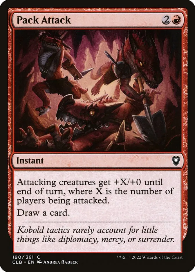 2022 Commander Legends: Battle for Baldur's Gate Pack Attack common #190 common card image