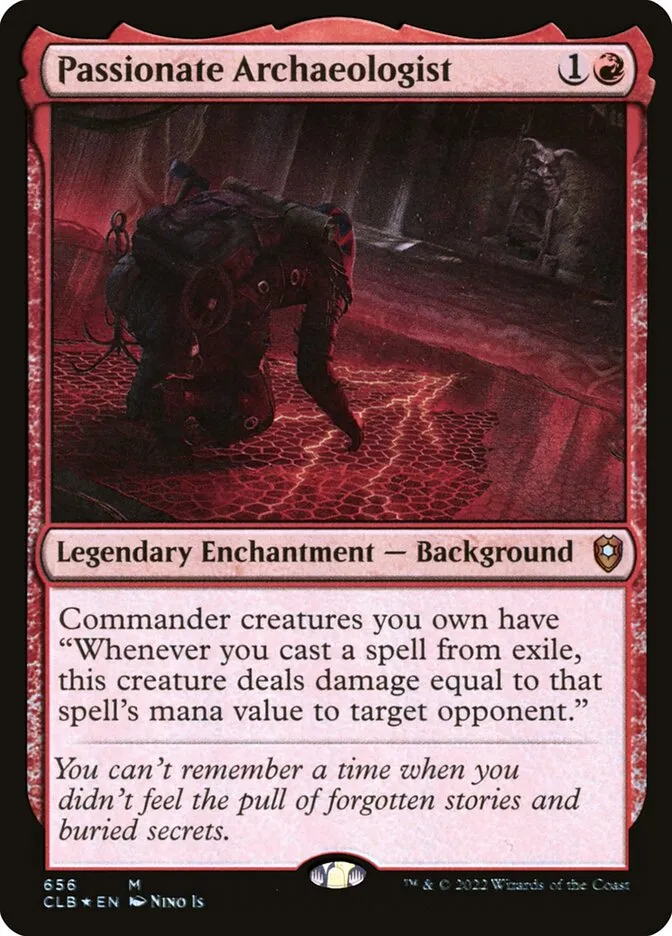 2022 Commander Legends: Battle for Baldur's Gate Passionate Archaeologist #656 mythic card image