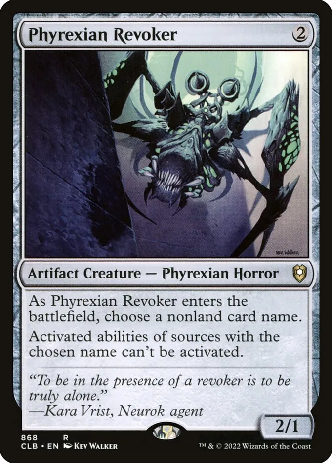 2022 Commander Legends: Battle for Baldur's Gate Phyrexian Revoker #868 rare card image