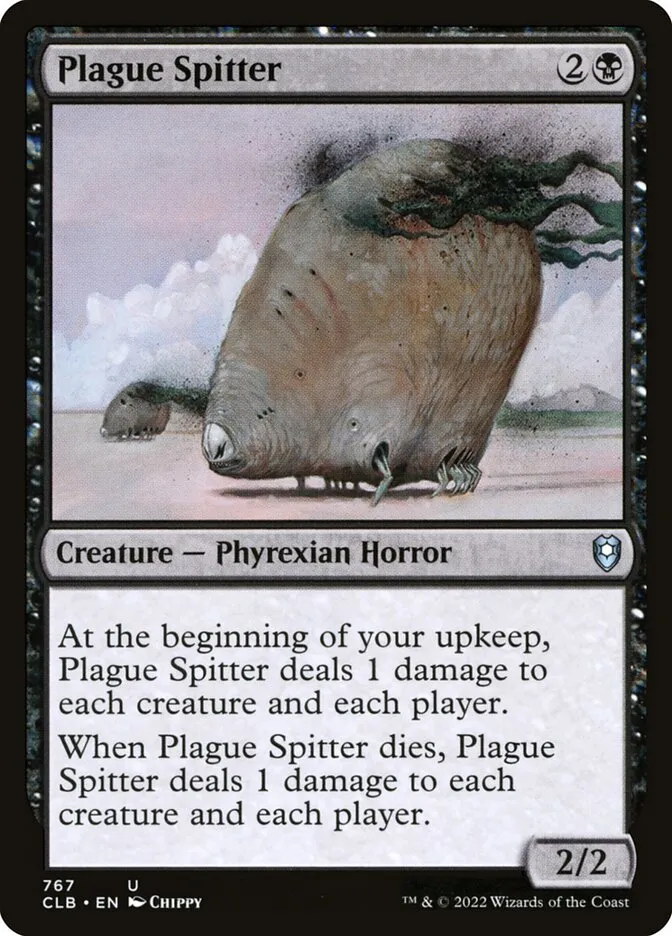 2022 Commander Legends: Battle for Baldur's Gate Plague Spitter #767 uncommon card image