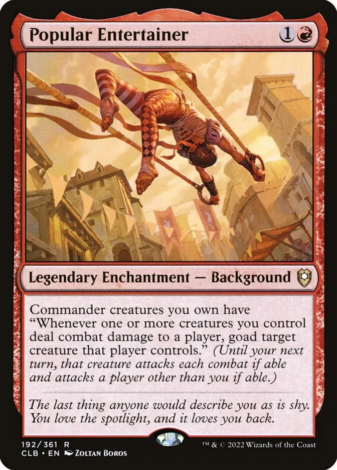 2022 Commander Legends: Battle for Baldur's Gate Popular Entertainer #192 rare card image