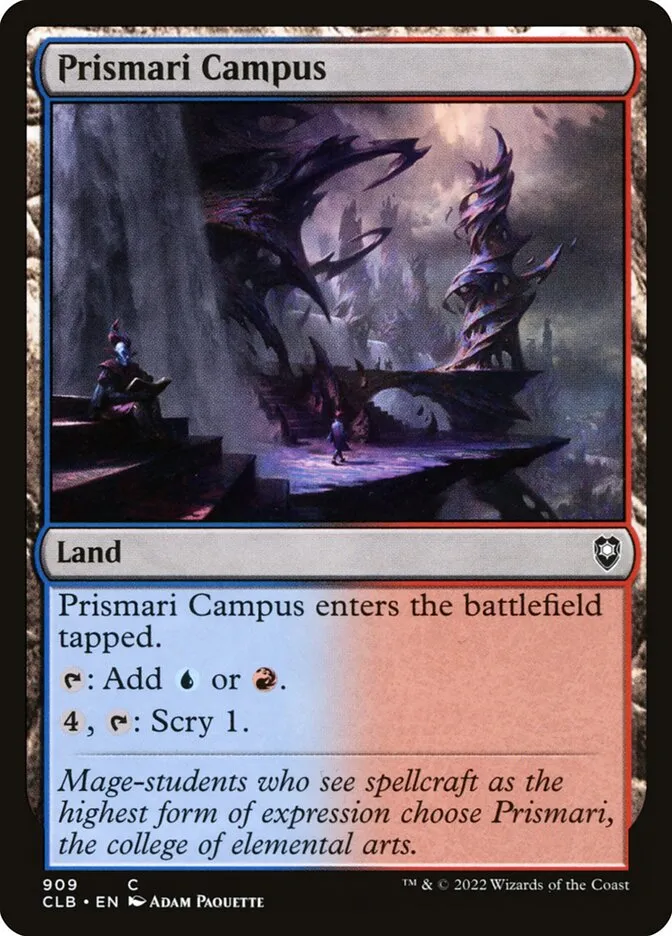 2022 Commander Legends: Battle for Baldur's Gate Prismari Campus #909 common card image