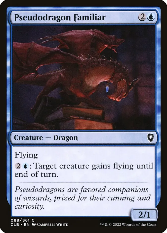 2022 Commander Legends: Battle for Baldur's Gate Pseudodragon Familiar #88 common card image
