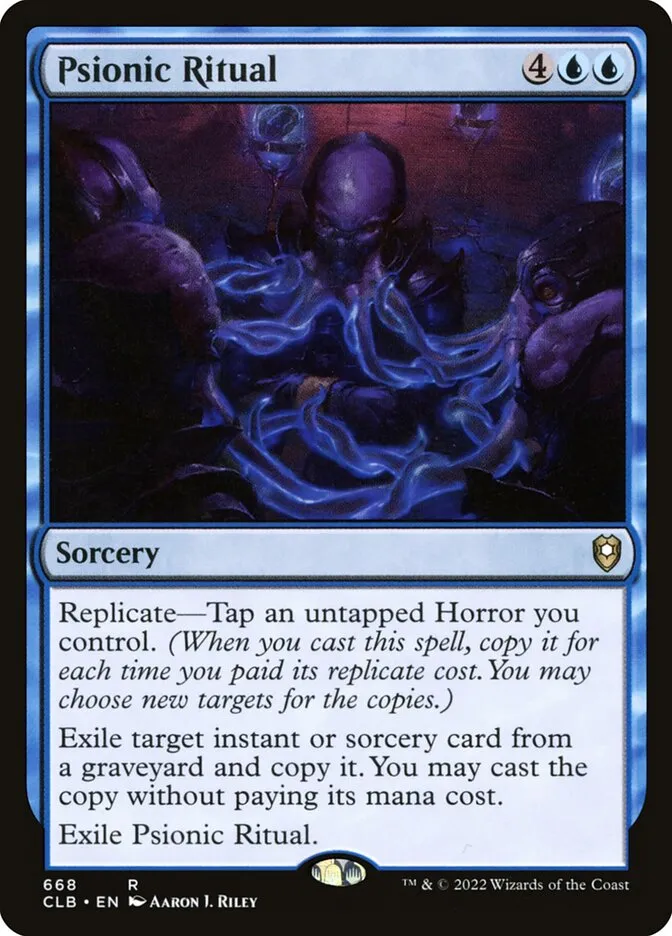 2022 Commander Legends: Battle for Baldur's Gate Psionic Ritual #668 rare card image