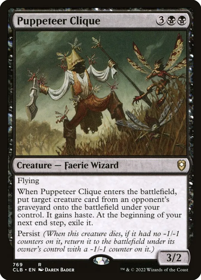 2022 Commander Legends: Battle for Baldur's Gate Puppeteer Clique #769 rare card image