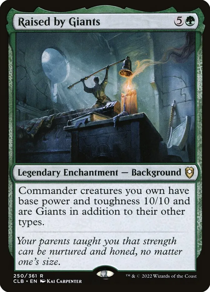 2022 Commander Legends: Battle for Baldur's Gate Raised by Giants #250 rare card image