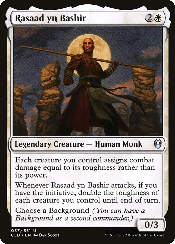 2022 Commander Legends: Battle for Baldur's Gate Rasaad yn Bashir uncommon #37 uncommon card image