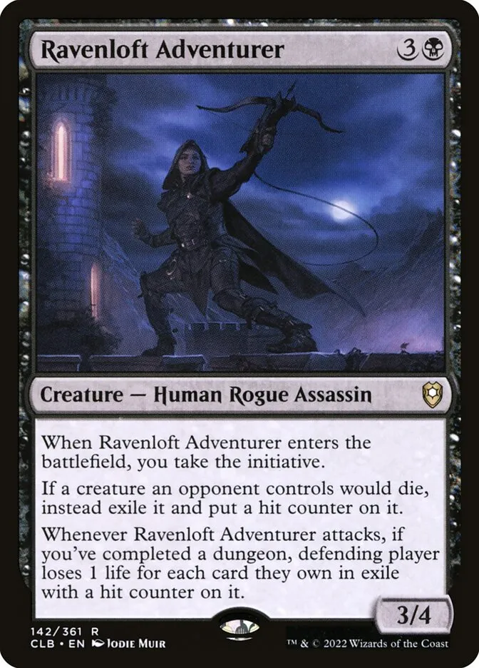2022 Commander Legends: Battle for Baldur's Gate Ravenloft Adventurer #142 rare card image