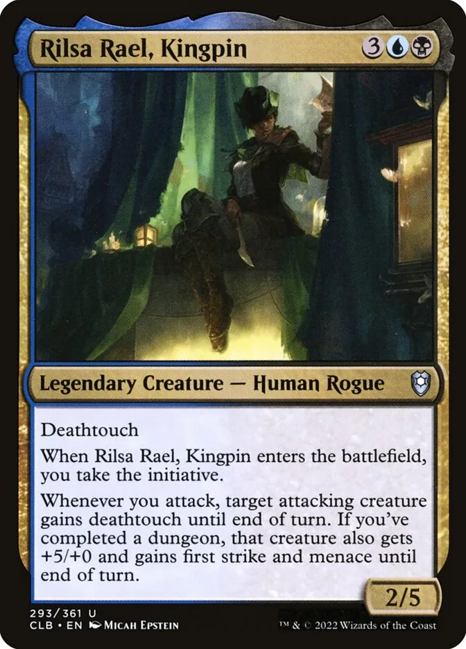 2022 Commander Legends: Battle for Baldur's Gate Rilsa Rael, Kingpin #293 uncommon card image