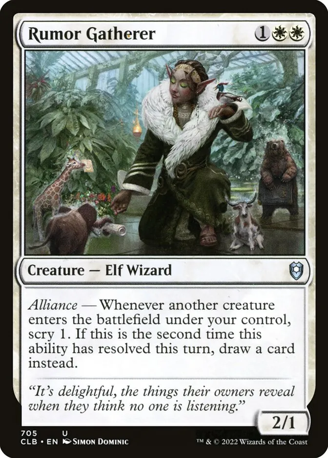 2022 Commander Legends: Battle for Baldur's Gate Rumor Gatherer #705 uncommon card image
