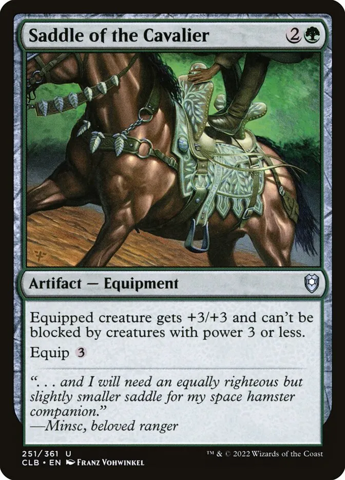2022 Commander Legends: Battle for Baldur's Gate Saddle of the Cavalier #251 uncommon card image